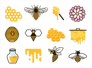 honey bee logo design