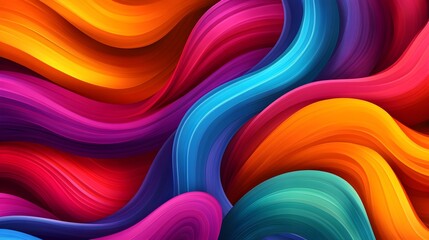 Naklejka premium Dynamic swirling lines forming imaginative animal shapes, retro-inspired, cartoonish style, colorful and abstract, vector seamless pattern.
