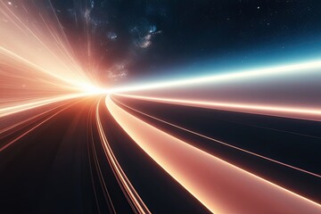 Ethereal Cosmic Beam Wave Motion with Vibrant Velocity Effect