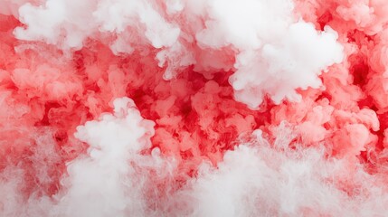 Obraz premium Abstract Red and White Swirling Ink in Water