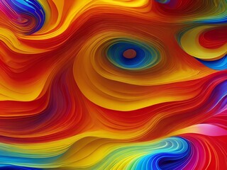 An abstract illustration of bright colorful smooth curving surfaces