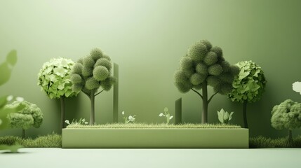 Green flat certificate of achievement design