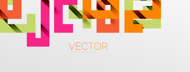 Color bend lines with shadow texture effect. Vector Illustration For Wallpaper, Banner, Background, Card, Book Illustration, landing page