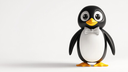 Fototapeta premium Cute Penguin Bowtie.