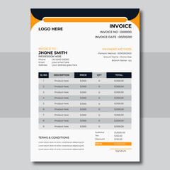 Corporate and business invoice design template design