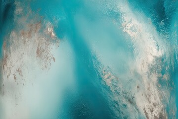 Vibrant Aquamarine Gradient with Rustic Texture and Sparkling Gloss