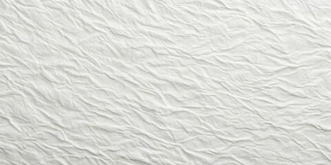 Crumpled White Paper Texture with Soft Wrinkles and Creases

