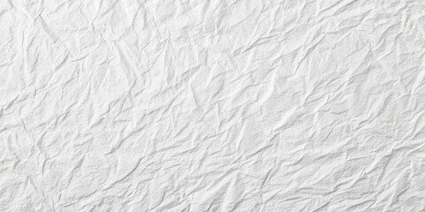 White Wrinkled Paper Texture with Creased Surface

