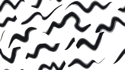 Black zigzag line pattern on a white background