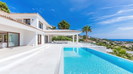 Fototapeta premium Luxury Villa with Infinity Pool and Ocean View