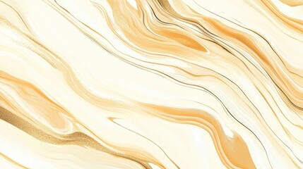Obraz premium Liquid Marble Wavy Lines Background Texture Abstract Cream And Gold Swirled Backdrop