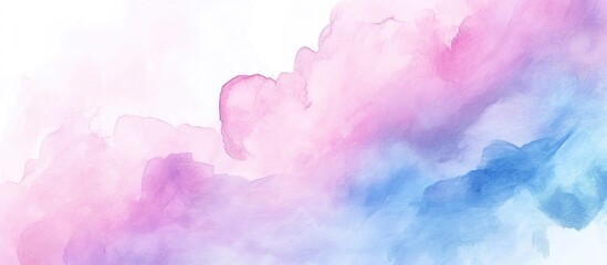 Beautiful Blend Of Pink Blue And Purple Watercolor With Soft Shades