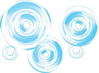 水色の水彩風の水紋