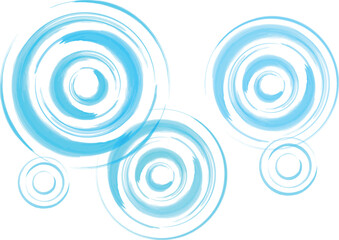 水色の水彩風の水紋