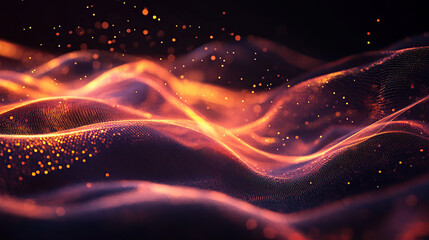 Abstract light effects colorful lines with layered generative ai.