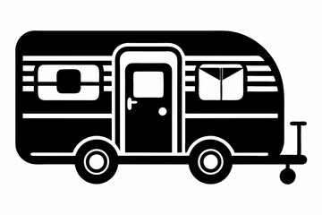 
Camper Trailer Silhouette Vector, Trailer Icon Vector, Camper Van Svg 