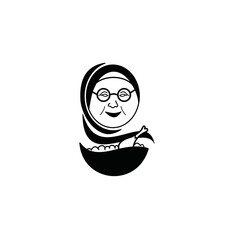 logo about grand mother and biryani food