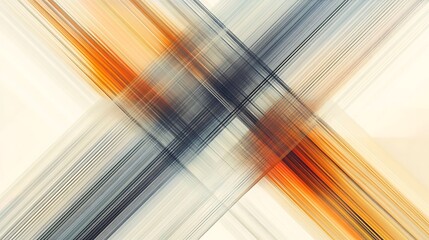 Abstract Intersecting Lines in Orange, White, and Grey Tones