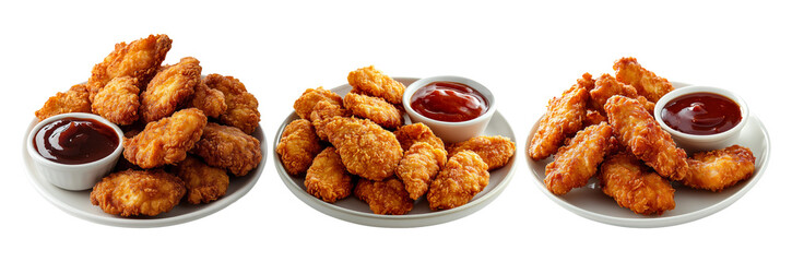 Triplate Crispy Chicken Tenders with Barbecue Dip