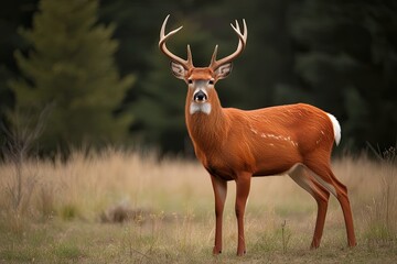 Obraz premium Stunning Red Deer Wildlife Portraits Captured in Natural Habitat