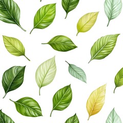 Obraz premium Vibrant and Lush Leaves Forming a Seamless Natural Background Pattern