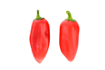 two red sweet bell peppers