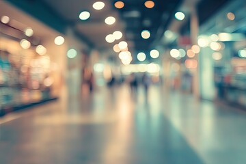 blur shopping in supermarket mall , ai