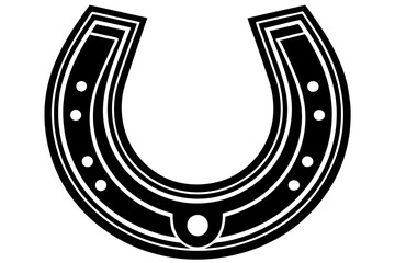 
Horseshoe icon, Luck symbol, Horseshoe silhouette vector
