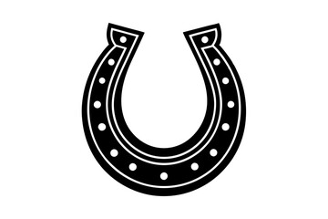 
Horseshoe icon, Luck symbol, Horseshoe silhouette vector

