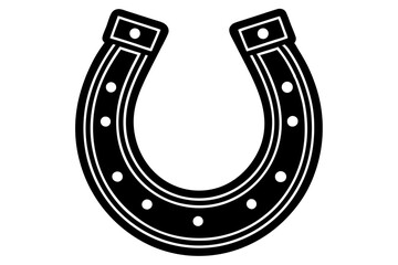 
Horseshoe icon, Luck symbol, Horseshoe silhouette vector
