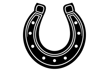 
Horseshoe icon, Luck symbol, Horseshoe silhouette vector
