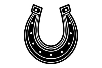 
Horseshoe icon, Luck symbol, Horseshoe silhouette vector
