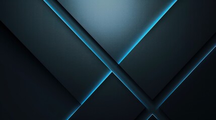 A sleek, modern abstract design featuring intersecting lines and a glowing blue accent on a dark background.