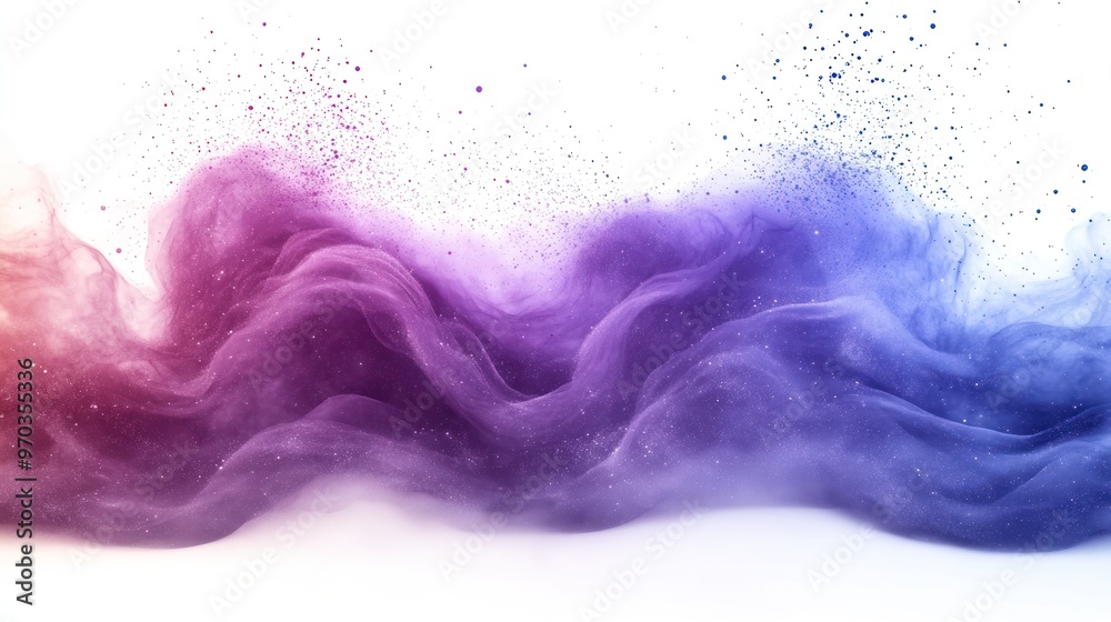 Poster Abstract Purple and Blue Smoke Cloud