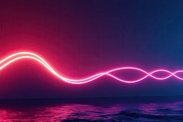Neon Wave Motion Glow in a Futuristic Design