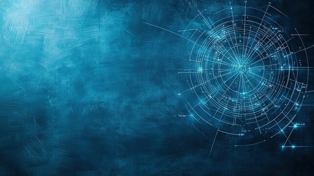 Blackboard with a chalk diagram of latitude and longitude lines