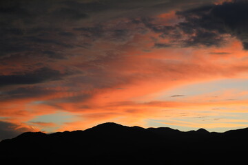 Sunset in the mountains