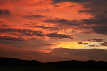 Sunset in the mountains