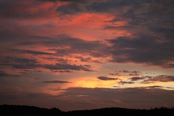 Sunset in the mountains
