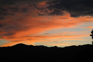 Sunset in the mountains