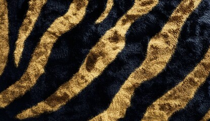 Black and Gold Fur Texture