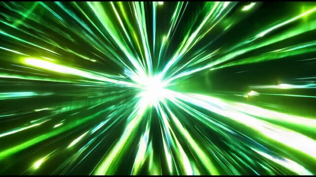 緑の光の放射線の動画