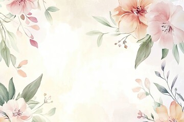 Delicate watercolor floral arrangement with soft pastel colors, perfect for invitations, cards, and artistic backgrounds.