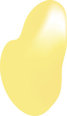 Yellow Abstract Fluid Shape Element
