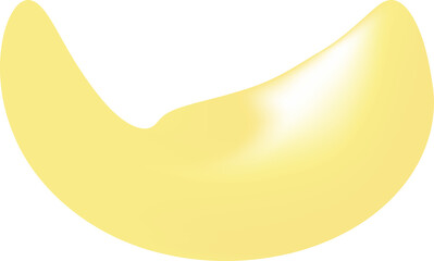 Yellow Abstract Fluid Shape Element