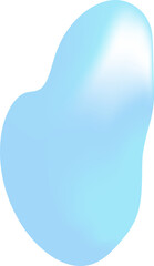 Light Blue Abstract Fluid Shape Element