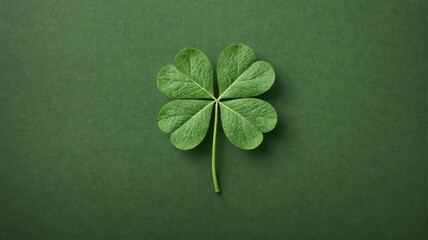 Digital illustration four-leaf clover clover center bright green