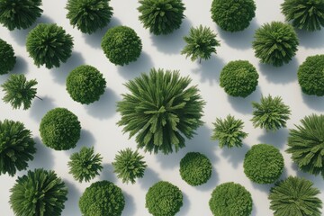 Aerial Perspective of Lush Green Emerald Trees on Continuous Background