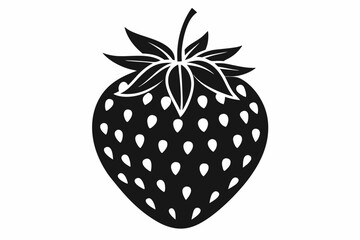 
Strawberry silhouette vector, Strawberry icon