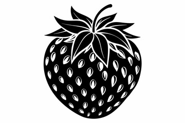 
Strawberry silhouette vector, Strawberry icon